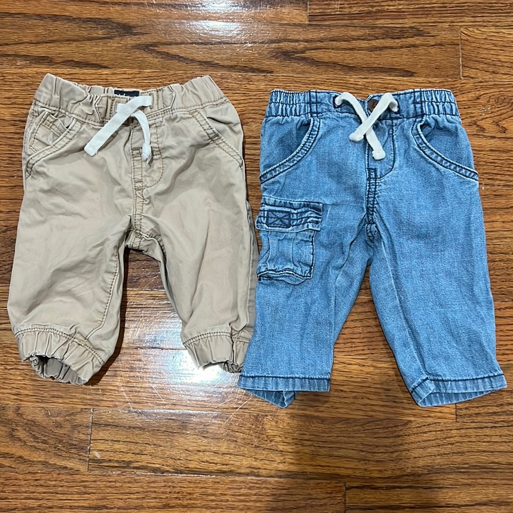 2 pairs baby bgosh pants 3 months